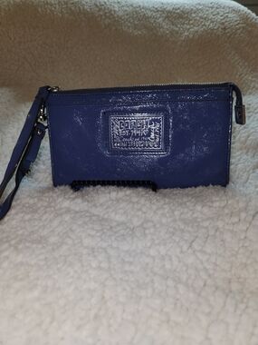 Regab-Coach Poppy Patent Leather Wristlet in Royal Blue